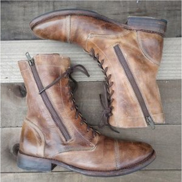 Bedstu Lace Up Boots in Natural - Picture 3 of 12